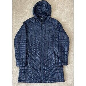 North Face Thermoball Parka Womens Medium Puffer Jacket Midnight Blue Hooded